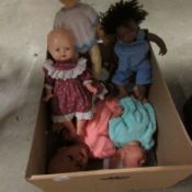 A quantity of vintage dolls
