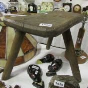 An old milking stool