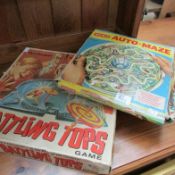 2 board games, Battling tops and Auto-maze