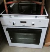 A built in oven and hob