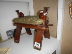 A small camel footstool