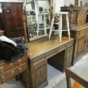 An oak dressing table