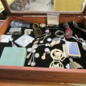 A jewellery cabinet and contents,