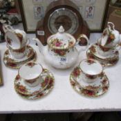 19 pieces of Royal Albert Old Country Roses teaware