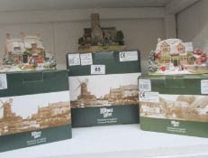 3 boxed Lilliput Lane buildings being 'Lead Kindly Light', 'The Christmas present' and 'Christmas