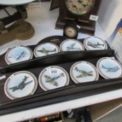 8 Davenport RAF collector's plates on rack