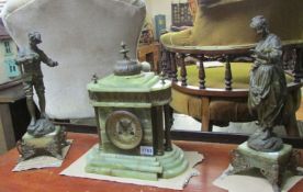 A 3 piece clock garniture