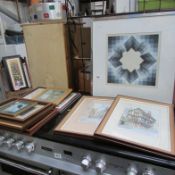 A mixed lot of framed prints