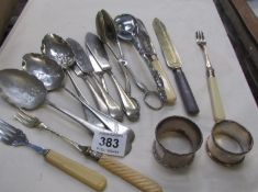 A mixed lot of plated cutlery