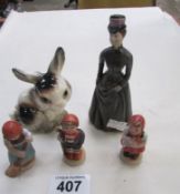 A quantity of figurines including Goebel