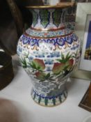 A large Cloissonne vase