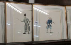 A set of 5 Chinese framed prints 'Tradesmen'