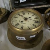 A ship's clock 'Made for Royal Navy', a/f