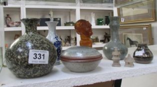 A mixed lot of stoneware etc