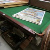 A snooker table with base and cover made by the Wrenman