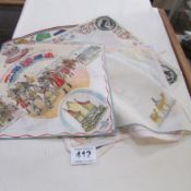 A 1937 commemorative silk hanky and 4 others