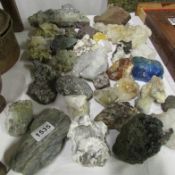 A collection of mineral samples