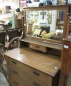 An oak dressing table