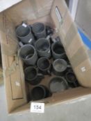 A Quantity of pewter tankards etc