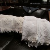 2 Victorian hand crocheted bedcovers