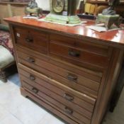 A 2 over 3 chest of drawers