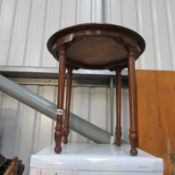 A mahogany inlaid table