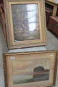 2 framed country scenes