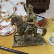 A good detailed brass knight on horseback