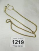 A yellow metal chain