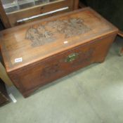 A camphor wood chest