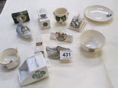 A mixed lot of crested china