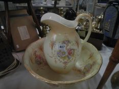 A Fieldings Devonware jug and basin set