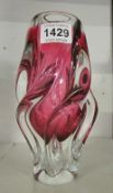 A Murano style art glass vase