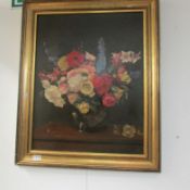 An oil on board still life signed Townsend