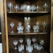 A quantity of cut glass drinking glasses