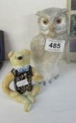 A NAO owl and a bear figure