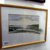 A framed and glazed Dutch Polder landscape signed Evert Kuyt