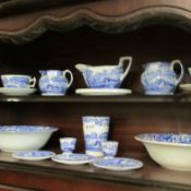 Approximately 60 pieces of Spode blue and white dinner ware