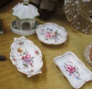 3 Royal Crown Derby items and a Coalport cottage