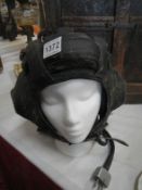 A Russian tank driver's helmet (head not included)