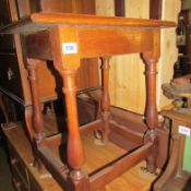 An 18C oak joint stool
