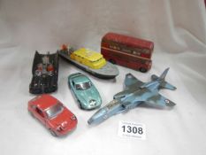 A mixed lot of die cast Dinky and Corgi including Batmobile