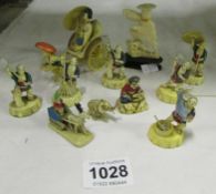 A collection of miniature Chinese 'Ivorine' figures
