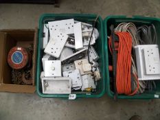 2 boxes of electrical sockets & Felco winch