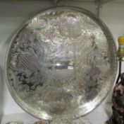 A large silver plate Viner's gallery tray