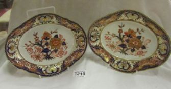 A pair of Late 18C early 19C Royal Crown Derby plates