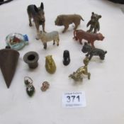 A quantity of lead animals etc