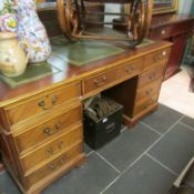 A double pedestal desk