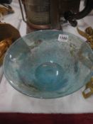A Monart glass bowl