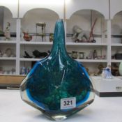 A Mdina glass vase signed ading 1987